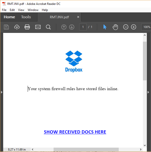 dropbox login email scam