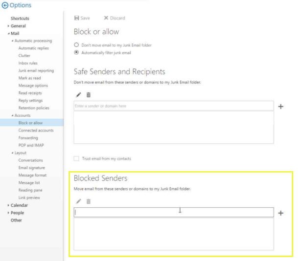 How To Block An Email Address In Office 365